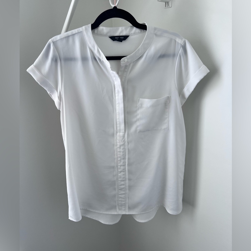 White Button-Up Blouse